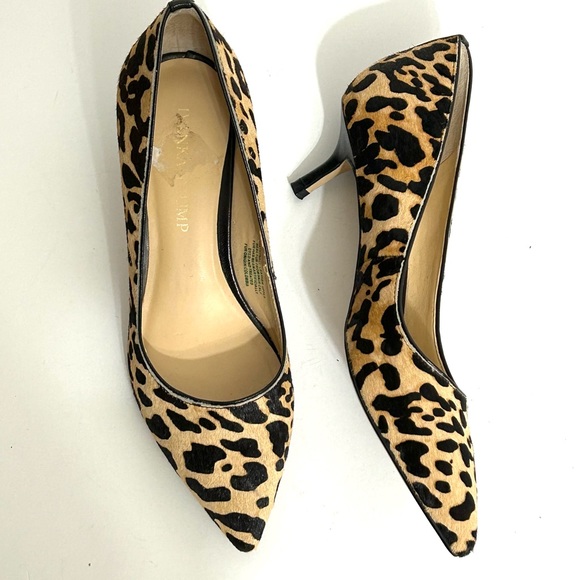 IVANKA TRUMP ~ LEOPARD WOMEN'S  SIZE 6M BEIGE / BLACK CLASSIC  HEEL SHOES - Picture 5 of 14